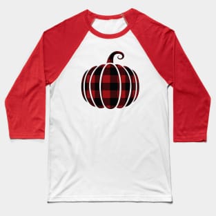 Buffalo Plaid Pumpkin Baseball T-Shirt